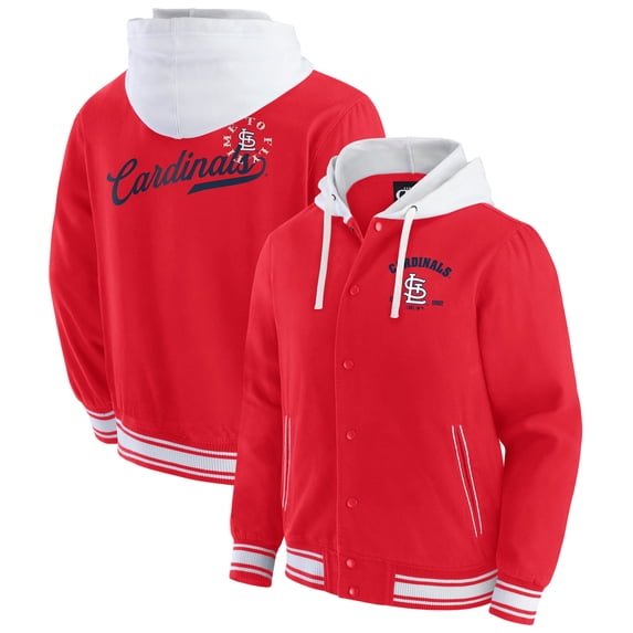 Men's-Darius Rucker Collection by Fanatics Red St. Louis Cardinals Full-Snap Hooded Jacket