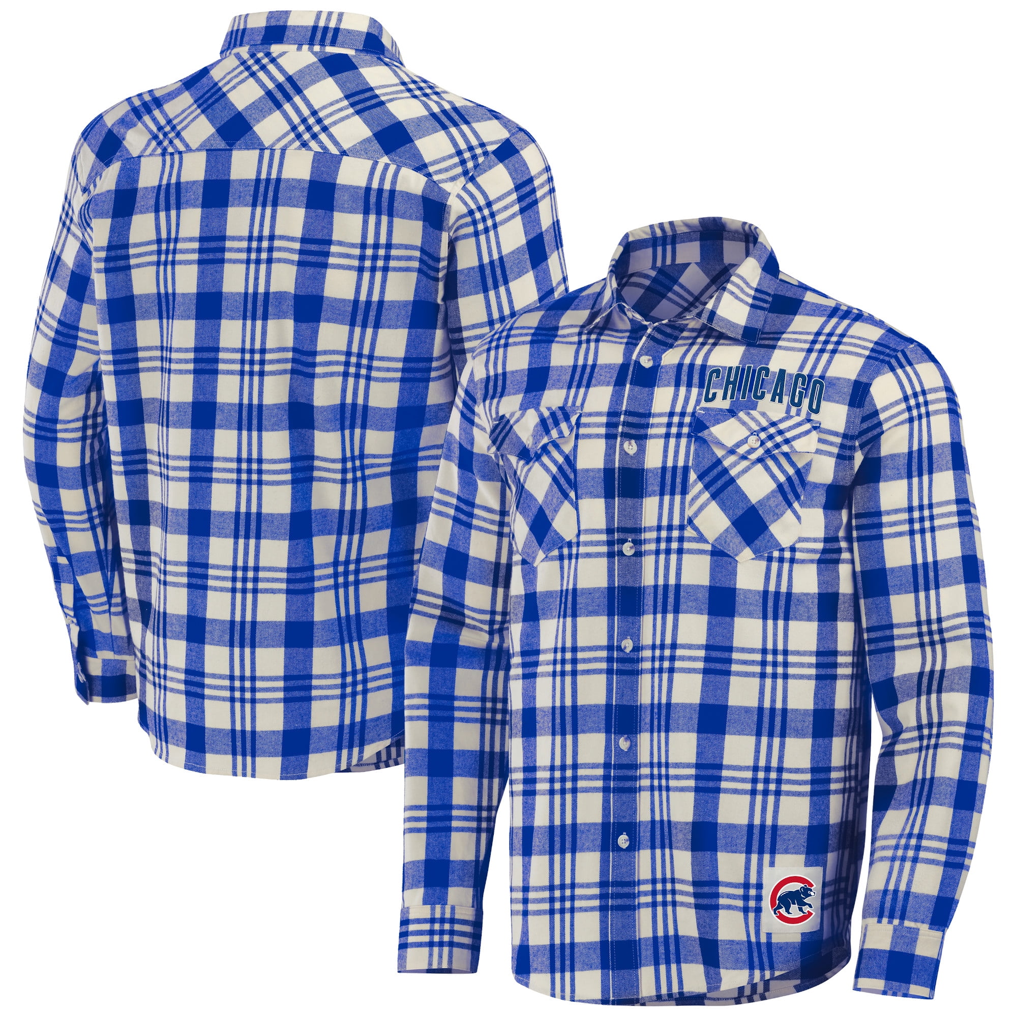 Men's Darius Rucker Collection by Fanatics Royal Chicago Cubs Plaid Flannel  Button-Up Shirt - Walmart.com