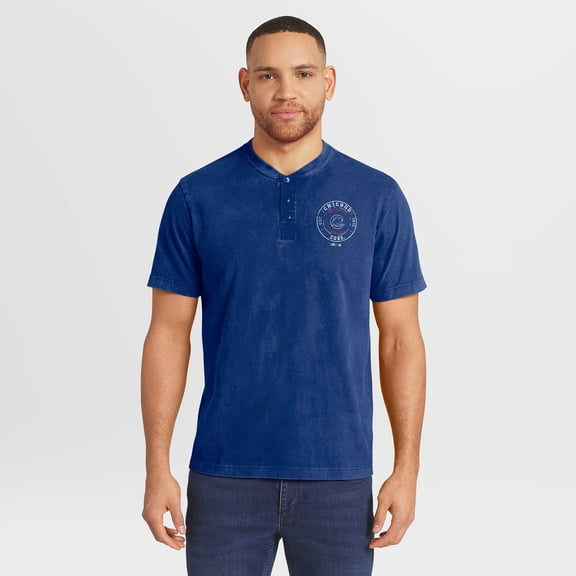 Men's Darius Rucker Collection by Fanatics Royal Chicago Cubs Washed Henley Shirt