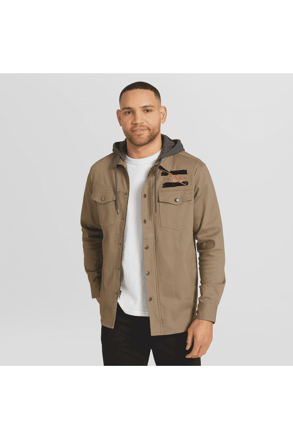 Men's Darius Rucker Collection by Fanatics Tan CM Punk Full-Snap Hooded Jacket