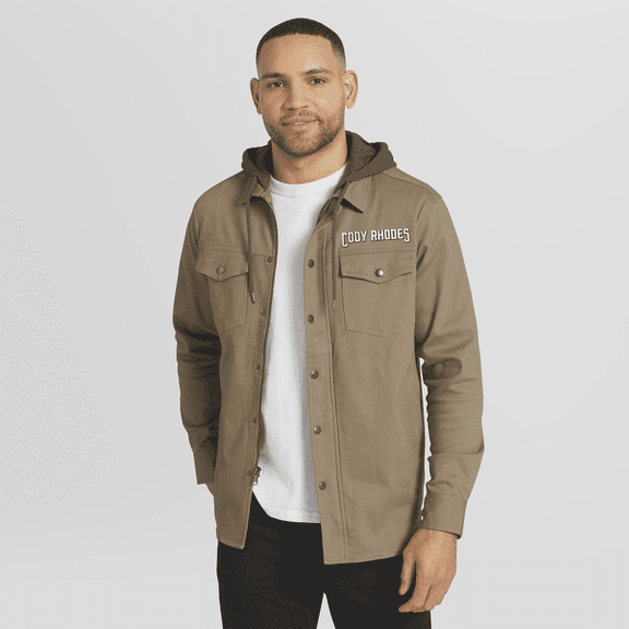Men's Darius Rucker Collection by Fanatics Tan Cody Rhodes Full-Snap Hooded Jacket