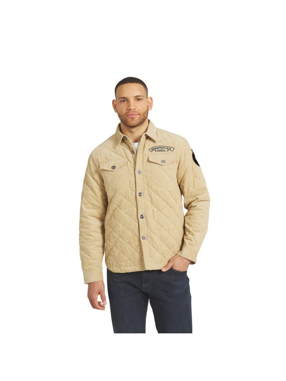 Men's Darius Rucker Collection by Fanatics Tan Indianapolis Colts Button-Up Thin-Wale Corduroy Shacket