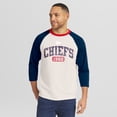 thumbnail image 1 of Men's Darius Rucker Collection by Fanatics  White/Navy Kansas City Chiefs Americana 3/4 Sleeve Raglan T-Shirt, 1 of 4