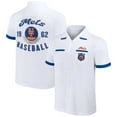 thumbnail image 1 of Men's Darius Rucker Collection by Fanatics  White New York Mets Bowling Button-Up Shirt, 1 of 3