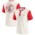 thumbnail image 1 of Men's Darius Rucker Collection by Fanatics Cream/Scarlet Ohio State Buckeyes Henley Color Block Slub T-Shirt, 1 of 6