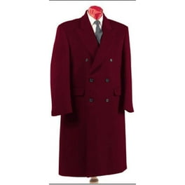 Dark red peacoat best sale