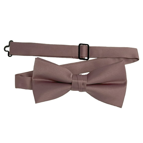 Men’s Dark Mauve Formal Satin Pre-Tied Bow Tie in a Variety of Colors by Spencer J’s Signature Satin Collection