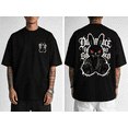 thumbnail image 1 of Men's Dark Rabbit Graphic T Shirt Gothic Streetwear Graffiti Urban Fashion Tee, 1 of 6
