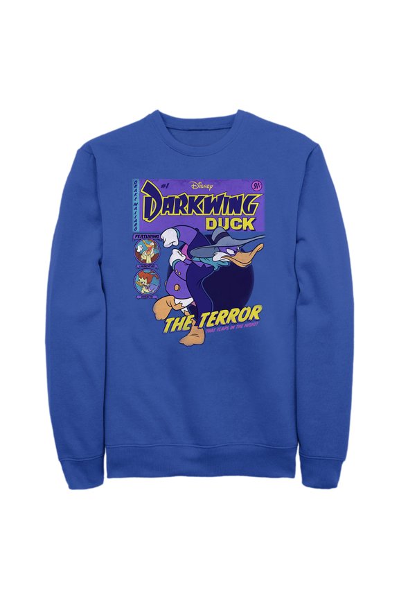 Men's Darkwing Duck Comic Cover Sweatshirt Royal Blue 3X Large