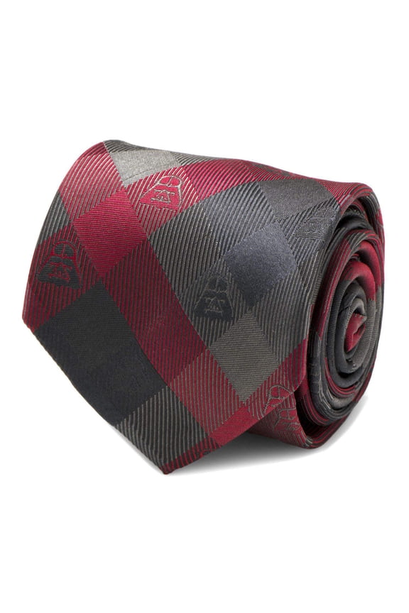 Men's Darth Vader Red Plaid Tie