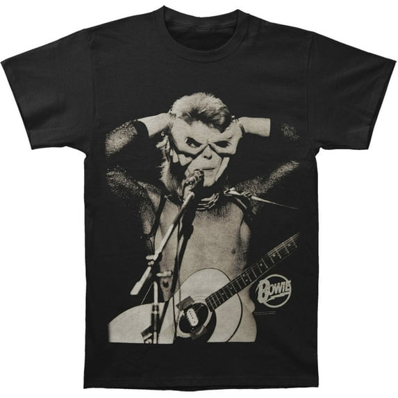 Men's David Bowie Acoustics T-shirt Small Black