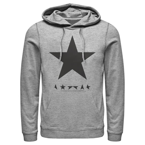 Men's David Bowie Blackstar Pull Over Hoodie Athletic Heather Medium