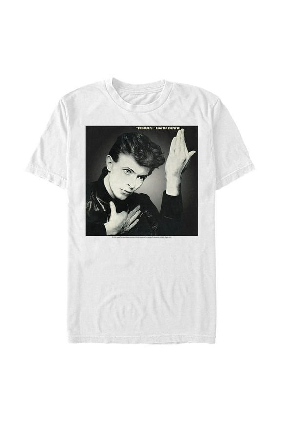 Men's David Bowie Heroes Graphic Tee White Medium