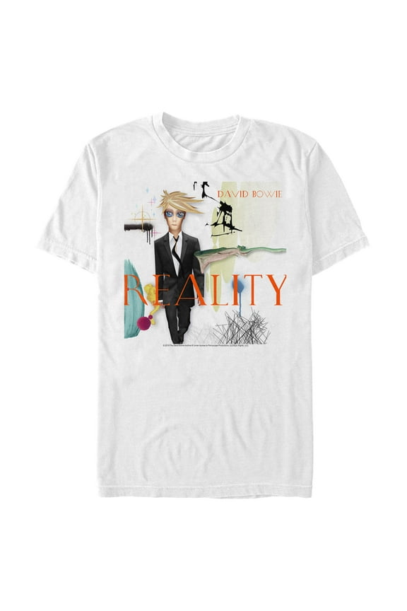 Men's David Bowie Reality Graphic Tee White X Large