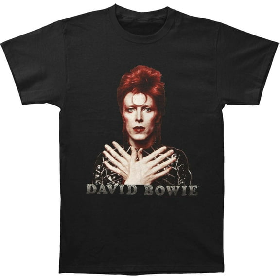 Men's David Bowie Ziggy 1973 Slim Fit T-shirt Large Black