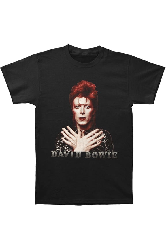 Men's David Bowie Ziggy 1973 Slim Fit T-shirt X-Large Black