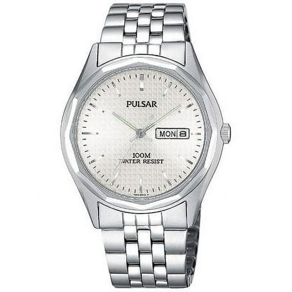 Men's Day/Date Watch - Stainless - White Face