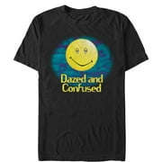 Men's Dazed and Confused Cloudy Big Smiley Logo  Graphic Tee Black 2X Large