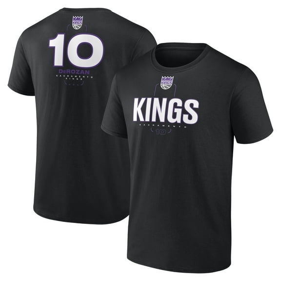 Men's DeMar DeRozan Black Sacramento Kings Behind The Back Name & Number T-Shirt