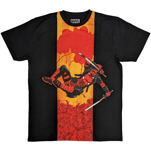 Men's Deadpool Samurai Slim Fit T-shirt Small Black