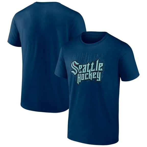 Men's Deep Sea Blue Seattle Kraken Ice Cluster T-Shirt
