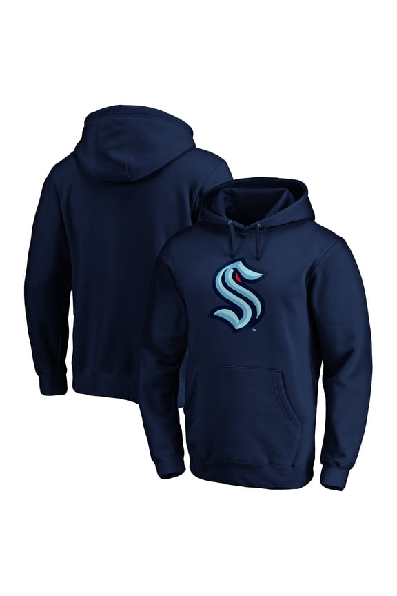 Men's Deep Sea Blue Seattle Kraken Primary Logo Pullover Hoodie