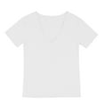 thumbnail image 1 of Men's Deep V Neck T-Shirt Solid Short Sleeve Cotton Blend Quick Dry High Stretch Shirt Slim Fit Fitness Exercise Top, 1 of 6