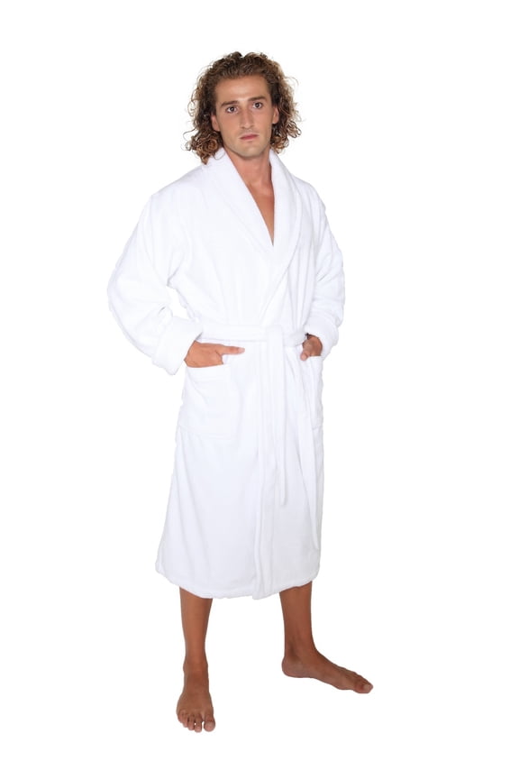 Men's Deluxe Terry Cloth Turkish Cotton Thick Hotel Bathrobe Robe