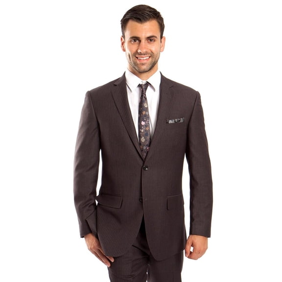 Men's Demantie Suits Micro Pinstripe Suit Grey Size 42 Regular