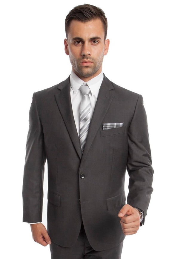 Men's Demantie Suits Modern Grey Business Suit Size 36 Regular