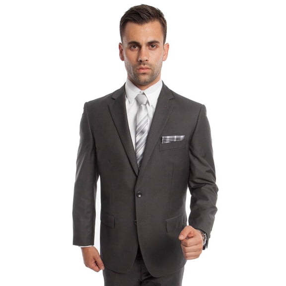 Men's Demantie Suits Modern Grey Business Suit Size 50 Long