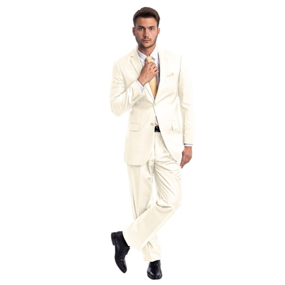 Men's Demantie Suits Off White Modern Fit Suit Size 36 Short