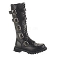 thumbnail image 1 of 20 Eyelet Goth Punk S/T Blk Leather Knee BT W/ 5 Straps - Blk Leather, 12, 1 of 2
