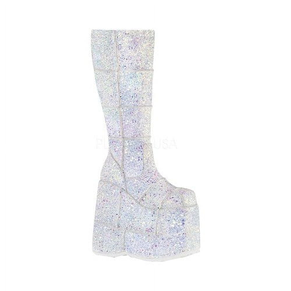 Demonia Stack 301 Goth Cyber GoGo Punk Knee Boots with 7