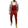 thumbnail image 1 of Men's Denim Bib Overalls Jumpsuits Jeans Pants Trousers, 1 of 5
