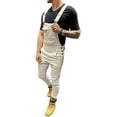 thumbnail image 1 of Men's Denim Bib Overalls Jumpsuits Jeans Pants Trousers, 1 of 6