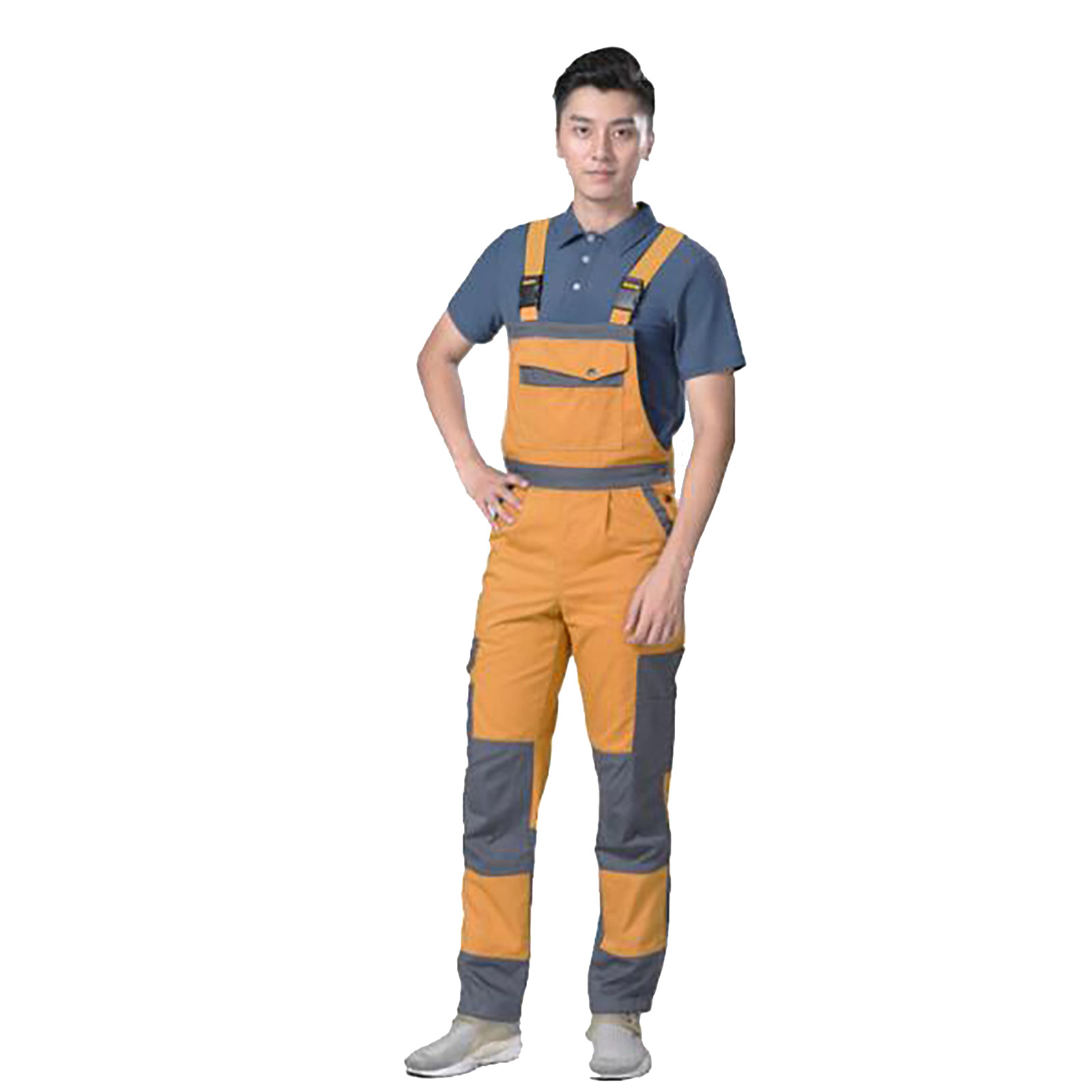 Men's Denim Bib Overalls Mens Relaxed Fit Overalls Workwear With
