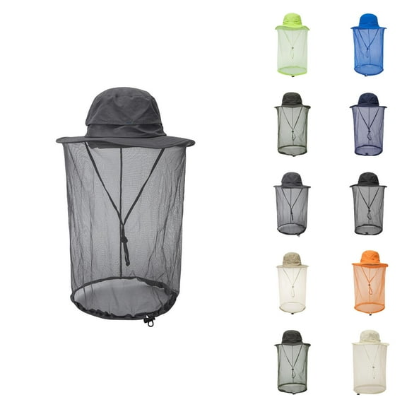 Men's Denim Bucket Hat - Vintage Foldable Summer Outdoor Cheers.US Keeping Beekeeper Hat Hats Fishing Gardening Apicultura Cap With Head Net Netting Mesh Hood For Men Women