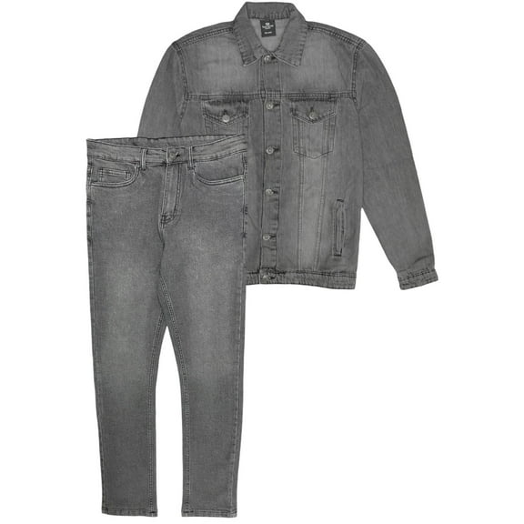 Men's Denim Classic Jean Suit 2-Piece Outfit Jacket & Pants