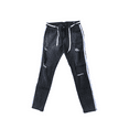 thumbnail image 1 of Men's Denim Long Pants, Side-Striped Distressed Ripped Zip Slim Jeans, 1 of 7