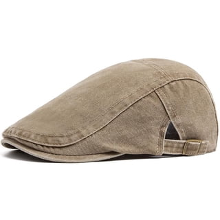 Men's Denim Vintage Cap, Classic Cotton Flat Cap with Adjustable Fit for Daily Casual Wear