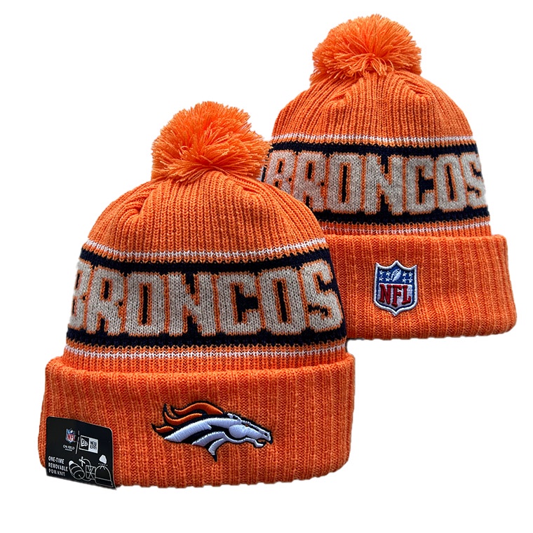 Men's Denver_"Broncos" 2024 American Football Beanie With Pom Football