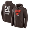 thumbnail image 1 of Men's Denzel Ward Brown Cleveland Browns Team Wordmark Player Name & Number Pullover Hoodie, 1 of 3
