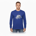 thumbnail image 1 of Men’s Derby Heavyweight Long Sleeve T-Shirt – 100% Cotton Loose Fit Vintage White Workwear Crew Neck Tee, 1 of 3