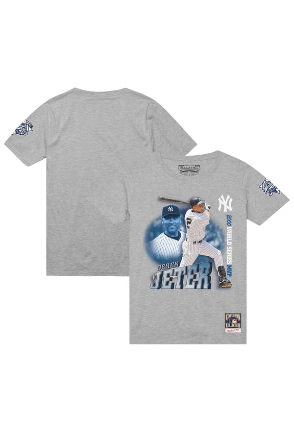 Men's Derek Jeter Heather Gray New York Yankees 2000 Subway Series MVP T-Shirt