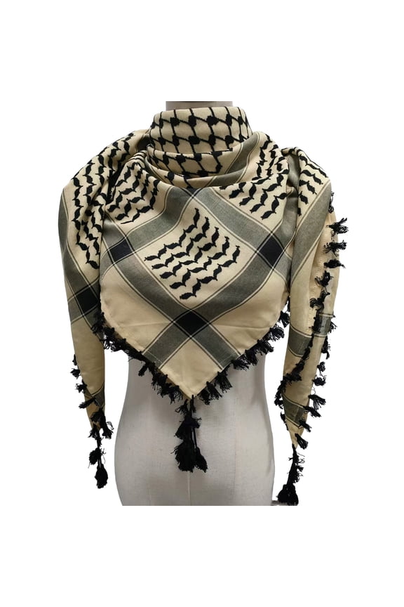 Men’s Desert Head Wrap Shemagh Scarf Windproof Arabian Shawl for Everday Use