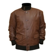 Men's Designer A-1 Flight Brown & Black Genuine Leather Jacket | ARMY OUTFIT SouthBeachLeather
