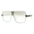thumbnail image 1 of Men's Designer Fashion Sunglasses Oversized Square UV 400 White, Beige Mirror, 1 of 4