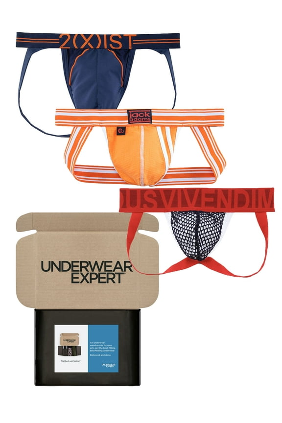 Men's Designer Jockstraps Curated Box, 3 Pairs