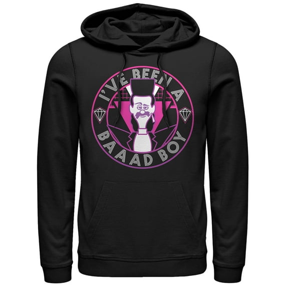 Men's Despicable Me 3 Balthazar Bad Boy Catchphrase Pull Over Hoodie Black X Large